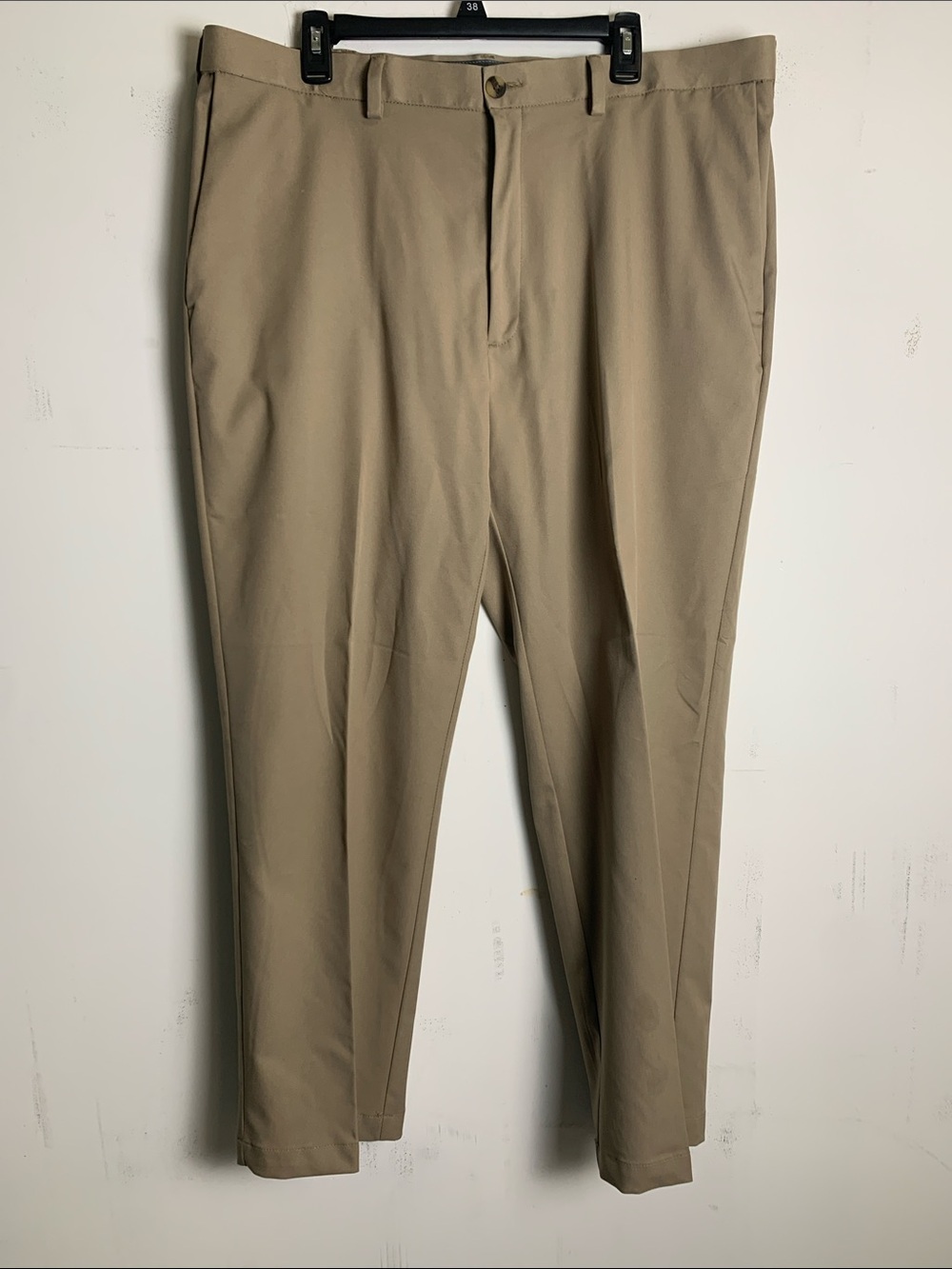 Haggar Men’s Khaki-Tan Chinos - Straight Fit Dress Pants